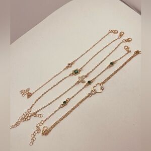 Set bracelet for women imitation diamond design 4 pieces